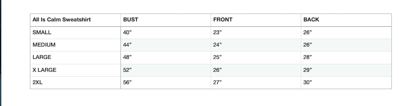 All Is Calm Sweatshirt