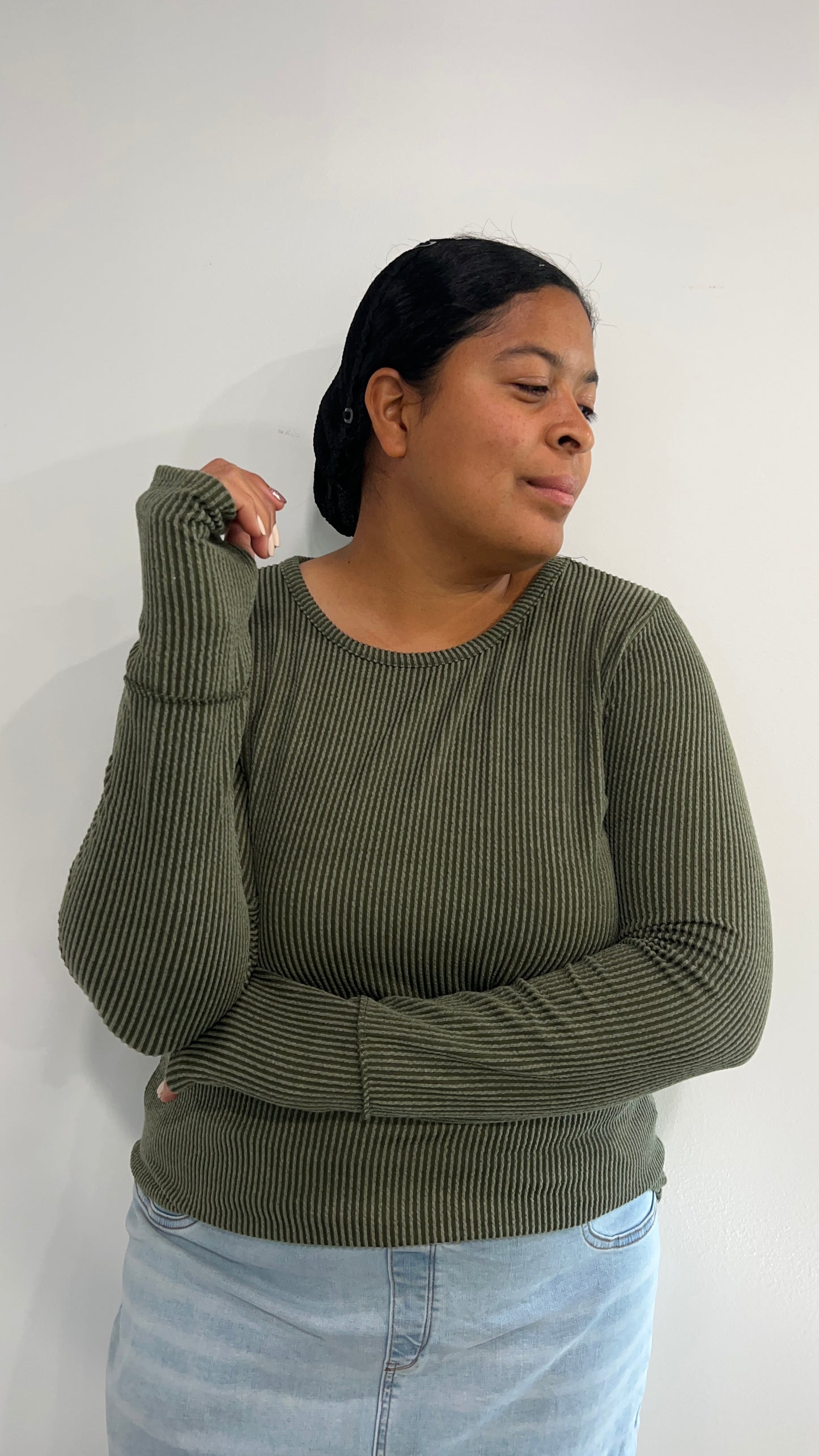 ROCHELLE RIBBED KNIT TOP