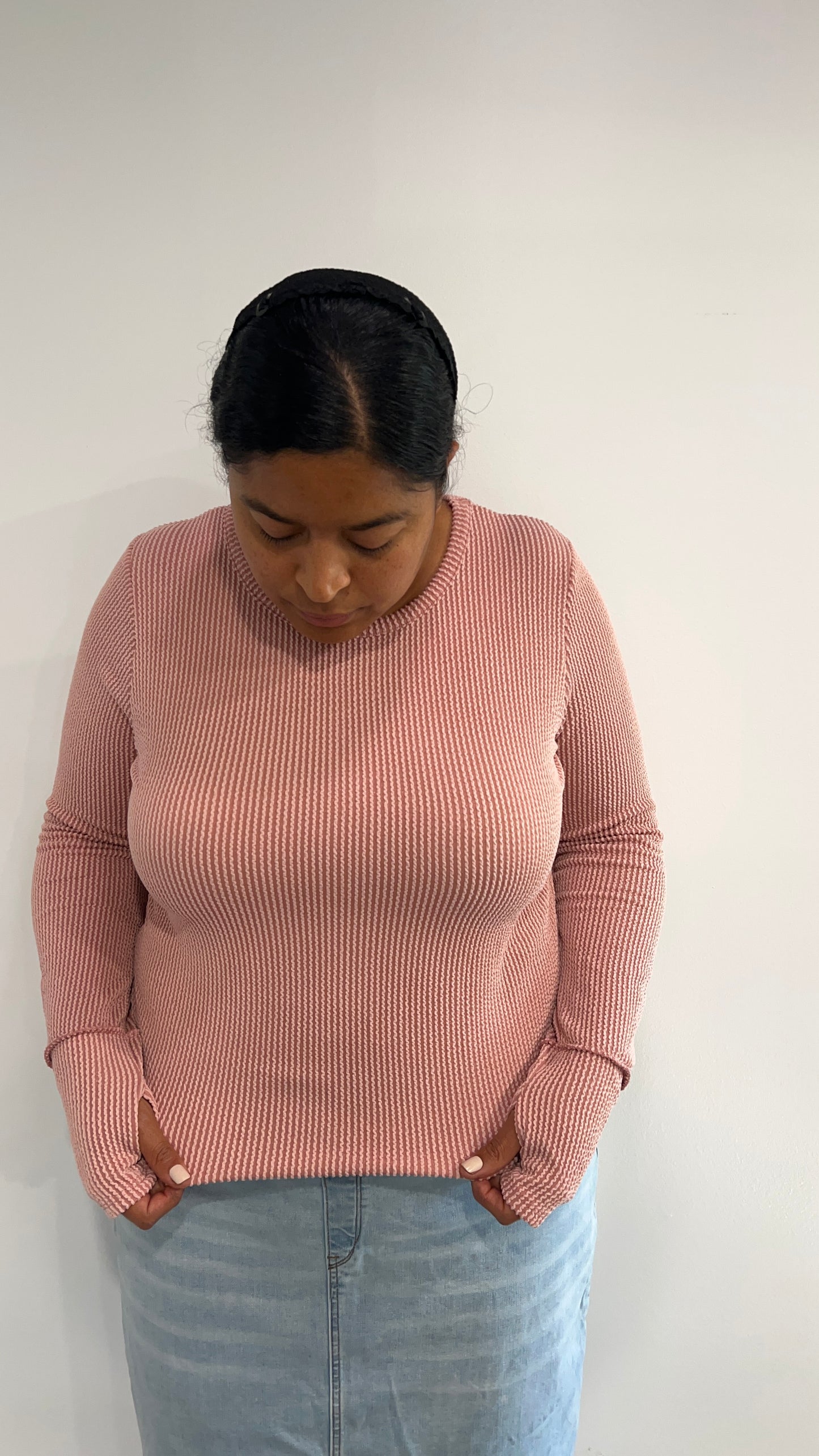 ROCHELLE RIBBED KNIT TOP